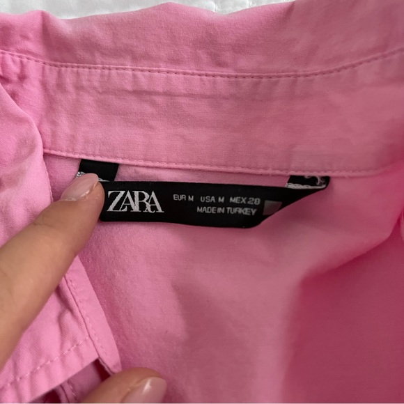 Zara oversize cotton pink shirt - Picture 4 of 6